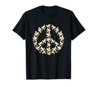 Peace Sign Symbol Flying Doves Olive Branch Unity Harmony T-Shirt