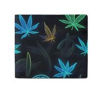 Peace Sign Weeds Fashion Leather Wallet for Men Classic Lightweight ID Credit Card Coin Purses