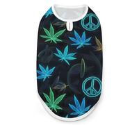 Peace Sign Weeds Funny Dog Vest Shirt Soft Comfortable Tank Top Cute Clothes for Cat Puppy