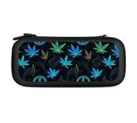 Peace Sign Weeds Printed Slim Carrying Case for Switch Hard Portable Protective Cover for Game Card