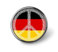 Peace Signany Flag Round Brooch Pin Badge Lapel Tie Pin for Women Men Office Worker Teacher Decor