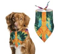 Peace Symbol Camouflage Gradient Dog Bandana Pet Scarf for Small Medium Large Dogs Triangle Bibs Photo Prop Gift