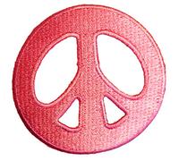 Peace Symbol Hippie - Iron on Patches Adhesive Emblem Stickers Appliques, Size: 2.83 x 2.83 inches