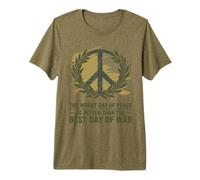 Peace Symbol Laurel Olive Anti War Design Premium T-Shirt