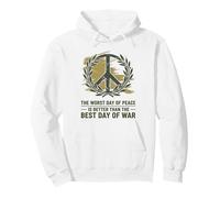 Peace Symbol Laurel Olive Anti War Design Pullover Hoodie