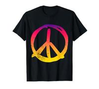 Peace Symbol Retro Sign Vintage Hippie Rainbow Gradient Value Graphic T-Shirt