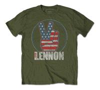 Peace Symbol T-Shirt John Lennon Bottle Green XL
