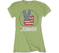 Peace Symbol T-Shirt John Lennon Pale Green L