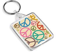 Peace Symbols Keyring - IP02 - Hippy Surf Student Fun Signs #15591
