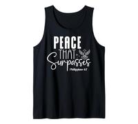 Peace that Surpasses Philippians 4:7 Faith-Based Bible Quote Tank Top