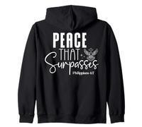 Peace That Surpasses Philippians 4:7 Faith-Based Bible Quote Zip Hoodie