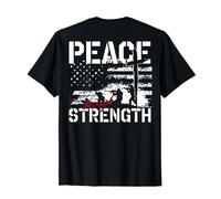 Peace Through Strength (on back) T-Shirt