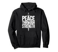 Peace Through Strength Trump Patriot American Pullover Hoodie