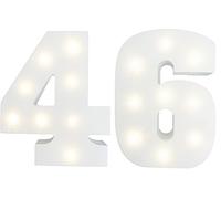 Peace & Thyme Set of Light-Up Numbers - Number 46 - Age 46 - HEIGHT 15cm