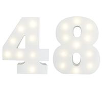 Peace & Thyme Set of Light-Up Numbers - Number 48 - Age 48 - HEIGHT 15cm