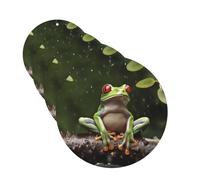 Peace Tree Frog Car Air Fresheners 4 Pcs Funny Hanging Car Air Fresheners Cute Long Lasting Scented Mirror Hanging Decoration Ornaments Gift For Men Women Round Shape