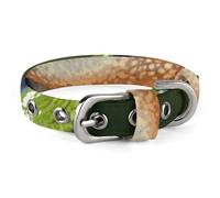 Peace Tree Frog Dog Collar Adjustable Soft and Comfortable Puppy Collars with Metal Buckle Pet Collar for Small Medium Pet