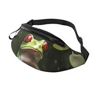 Peace Tree Frog Fanny Pack for Men Women Crossbody Waist Bag Waterproof Sports Belt Bag Outdoor Hip Pack