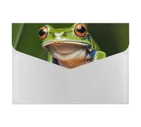 Peace Tree Frog File Folder 6-Pocket, Waterproof Accordion File Organizer with Snap Closure, Expanding Document Holder for Office, Home