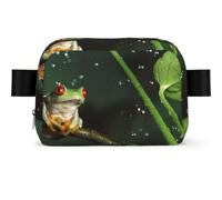 Peace Tree Frog Print Square Waist Bag Fashion Unisex Waterproof Adjustable Crossbody Sling Bags