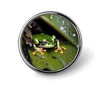 Peace Tree Frog Round Badge Cute Enamel Lapel Pin Brooches Button Pin Personalized Clothing Decoration Unisex Badge Holder Hats Bags Shirts Decor