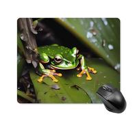 Peace Tree Frog Square Mouse Pad Portable Computer Mousepad with Non-Slip Rubber Base 18 * 22cm Ultra-Thin Gaming Mouse Mat for Computer Laptop Office Desk Accessories