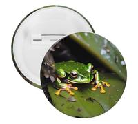 Peace Tree Frog Tinplate Badge Personalized Round Brooch Large Craft Button Suitable for Teachers, Nurses, Doctors, Staff, Party Gift Accessories, 20pcs, Plastic, plastics