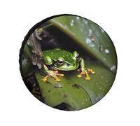 Peace Tree Frog Tire Covers Waterproof Anti UV Tire Cover 24inch Single Axle Wheel Covers for RV Truck SUV Trailer Universal for All Seasons
