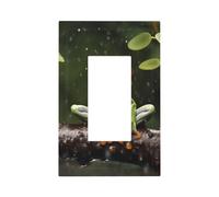 Peace Tree Frog Wall Plates Decorative Light Switch Cover 1 Gang Outlet Covers Standard Size 5" x 3" Plug Covers Electrical Switchplate Home Decor for Bedroom Kitchen