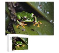 Peace Tree Frog Wooden Puzzles for Adults 300 PCS Unique Shape Puzzles Wall Art Home Decor for Puzzle Lovers, Family, Friend Creative Gift Toys