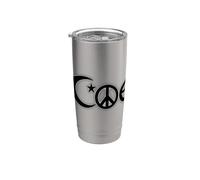 Peace Unity Diversity Love Symbol Aesthetic Minimal Design Stainless Steel Insulated Tumbler