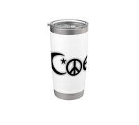 Peace Unity Diversity Love Symbol Aesthetic Minimal Design Stainless Steel Insulated Tumbler