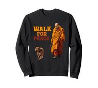 Peace Walking Monks Aloka Design Sweatshirt