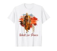 Peace Walking Monks and Aloka Dog Walk for Peace T-Shirt