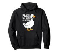 Peace Was Never An Option Duck Knife Meme Funny Pullover Hoodie