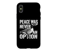 Peace Was Never An Option - Funny Saying Novelty Humor Goose Case for iPhone X/XS