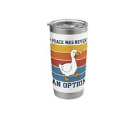 Peace was Never an Option Goose Knife Meme Silly Duck Funny Stainless Steel Insulated Tumbler