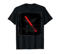 Peace was Never Hirs Option: Defiant Dove Statement T-Shirt, Men, Black, 3XL