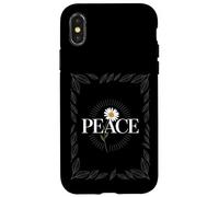 "Peace" with Daisy Flower Power 60s 70s Hippie & Boho Style Case for iPhone X/XS