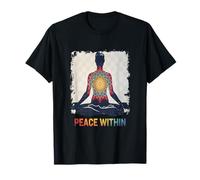 Peace Within Mandala Yoga Meditation Design T-Shirt