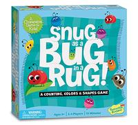 Peaceable Kingdom Snug as a Bug in a Rug cooperative game for little kids | Cooperative preschool game-match colors, shapes and counts to tuck the bugs in before the stink bugs sneak in, ages 3+