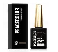 PEACECOLOR 15ML Top Coat Gel Nail Polish- High Gloss Long Clear U V LED Soak Off Gel Nail Polish for Salon Art and Home Use DIY