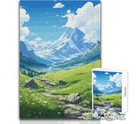 Peaceful Anime Path Jigsaw Puzzles 1000 Pieces for Teenagers Mindful Learning Fun Game Unique Gift for Joyful Celebrations Size 38x26cm