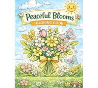 Peaceful Blooms: Flower and Nature Coloring Book with 50 pages