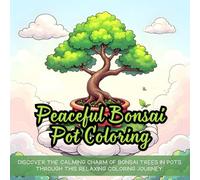 Peaceful Bonsai Pot Coloring: Discover the calming charm of bonsai trees in pots through this relaxing coloring journey.