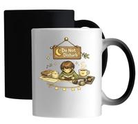 Peaceful Evening Alone Reading Book Ceramic Magic Mug White