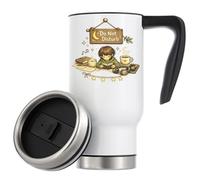 Peaceful Evening Alone Reading Book Vacuum Insulated Thermal Travel Coffee Mug 480ml White