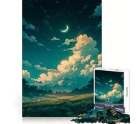 Peaceful Evening Jigsaw Puzzles for Adults1000 Pieces Intellect Toy Calming Play Quality Cut Wall Art Decor (38x52cm)