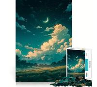 Peaceful Evening Jigsaw Puzzles for Adults1000 Pieces Intellect Toy Calming Play Quality Cut Wall Art Decor (38x52cm)