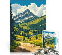 Peaceful Forest Path Nature ArtAdults 1000 Piece Jigsaw Puzzle Family Game for and is ideal as a gift for the whole family 38x26cm